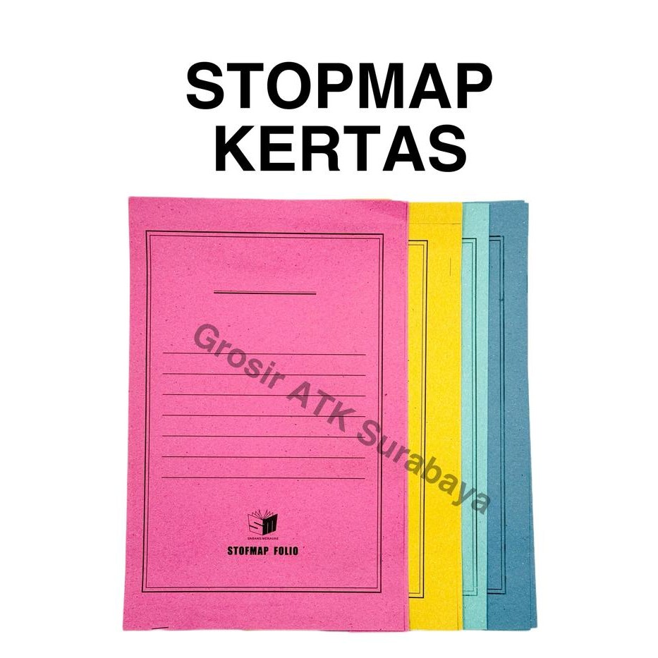 

New ( Dapat 1 PAK ISI 50 Lembar ) Stopmap Stop Map Kertas Folio F4
