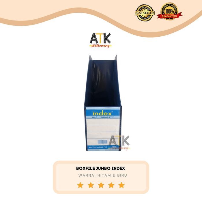 

New Boxfile Index Jumbo Folio PVC 8828 Biru/Hitam atk