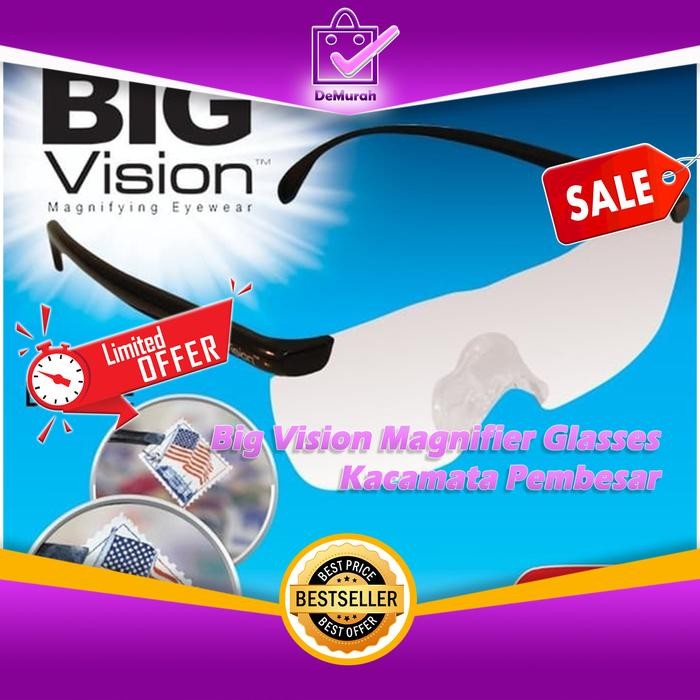 

SALE Big Vision Magnifier Glasses / Kacamata Pembesar