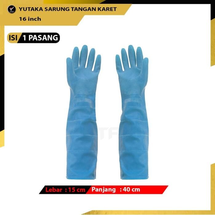 New Sarung Tangan Latex Panjang/Sarung Tangan Karet Panjang 40cm