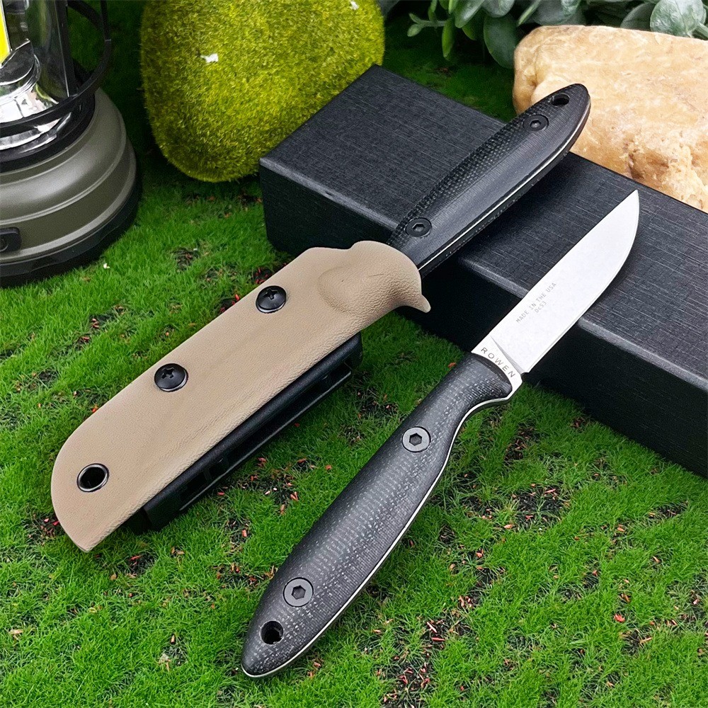 Hot Selling Tactical ESEE Fixed Blade Knife D2 Blade Linen Handle EDC Outdoors Hiking Camping