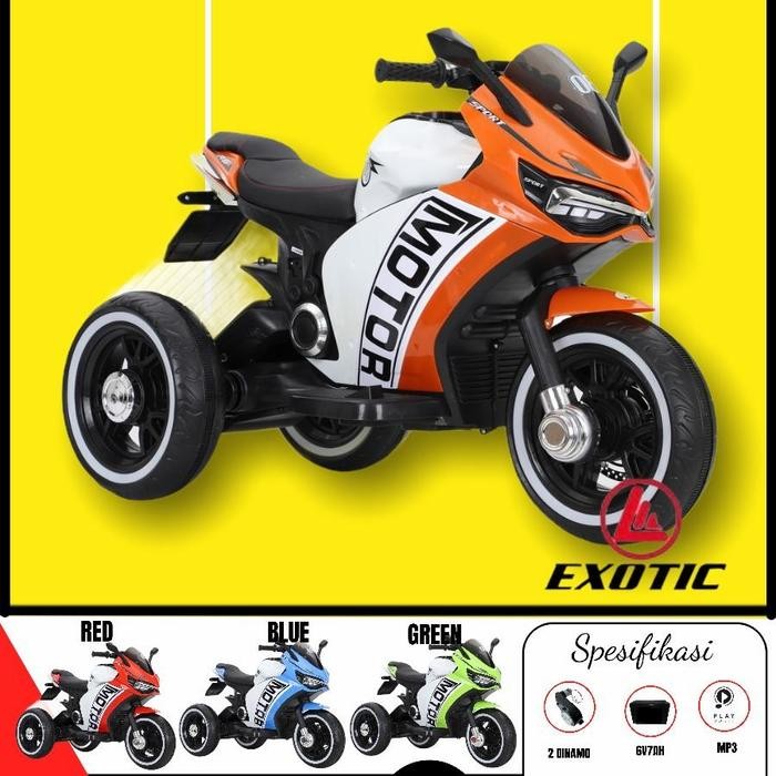 (Gratis pelapis)Mainan Motor Aki Exotic Toys EMT-2203 EMT2203 EMT 2203