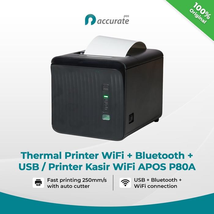 Ready Thermal Printer WiFi + Bluetooth + USB / Printer Kasir WiFi APOS P80A