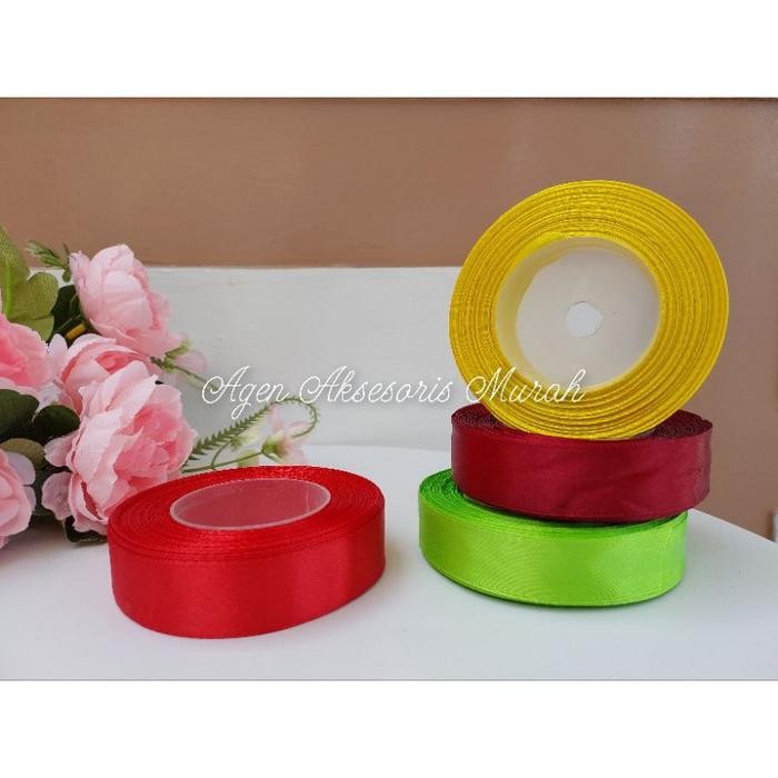 Paket Grosir - Pita Hias Parcel Pita Satin Harga Per roll