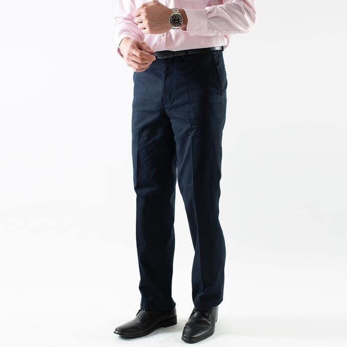 Pierre Cardin Celana Panjang Chino Pria Prussian & Diego Blue New