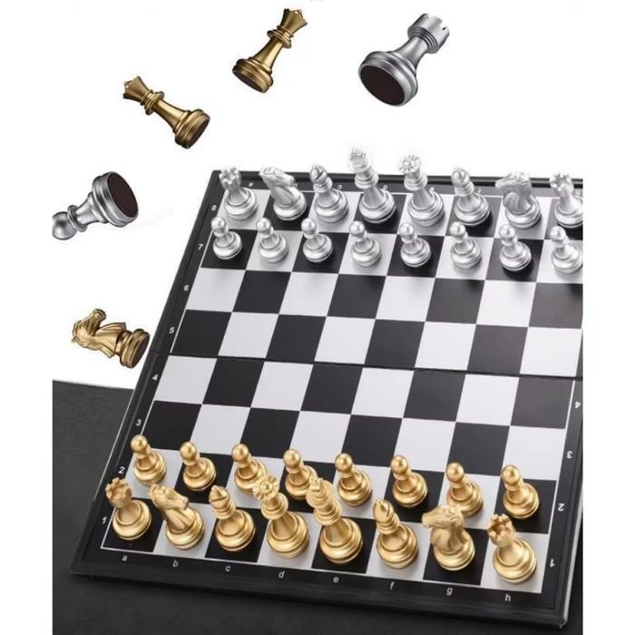 Papan Catur Magnet Lipat Folding Catur Magnet Board Game Ukuran Besar