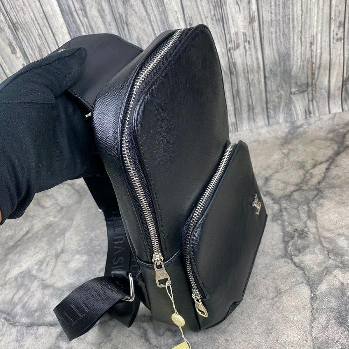 Terlaris Tas Slingbag Bodybag Pria Lv5006 Black Taiga Import Terlariss 