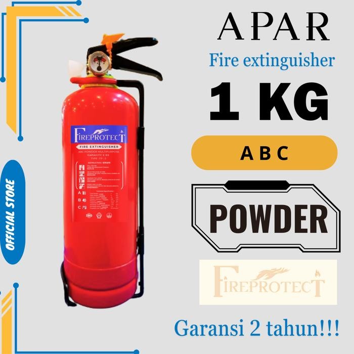 BERKUALITAS Apar pemadam DCP 1kg / apar isi powder 1kg merk Fire protect