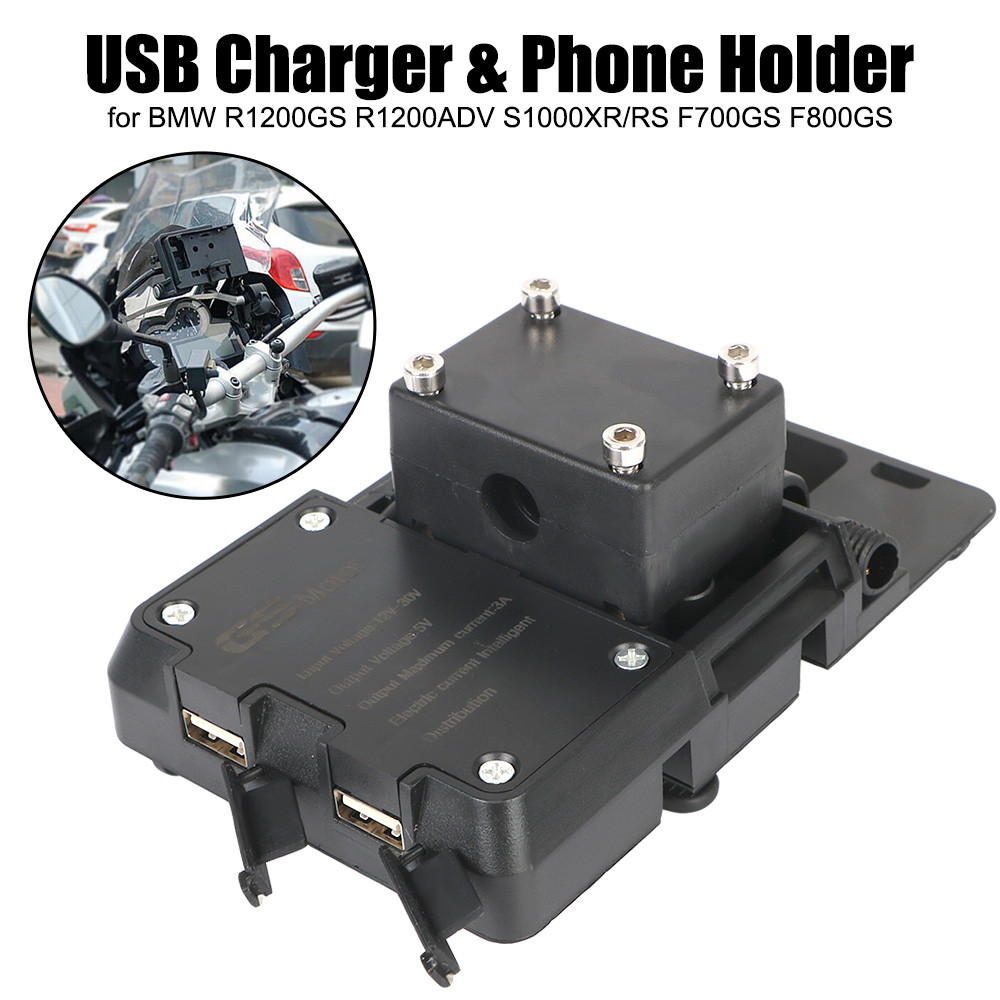For BMW R1200GS ADV F800GS F700GS Honda CRF1000L Africa Twin 2016 Mobile Phone Holder 2 In 1 Fit 12m
