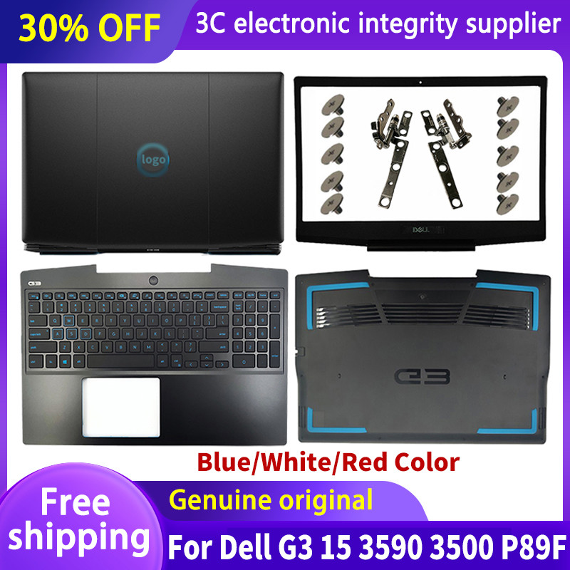 Laptop Case For Dell Gaming G3 15 3590 3500 P89F LCD Back Cover Front Bezel Hinge Palmrest Bottom Ca