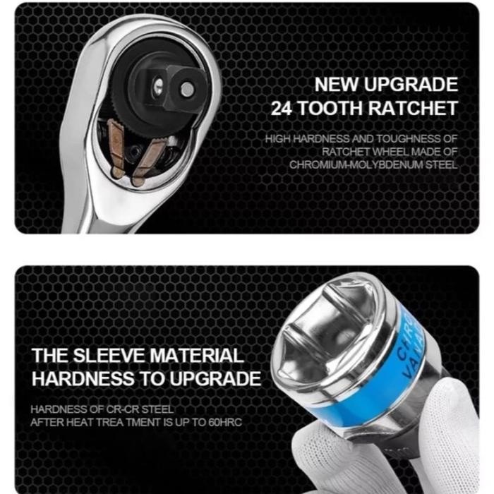 (COD) KUNCI SOK JLD 1/2 MATA SOCKET UK 1/2 MATA IMPACT JLD CRV CRMO