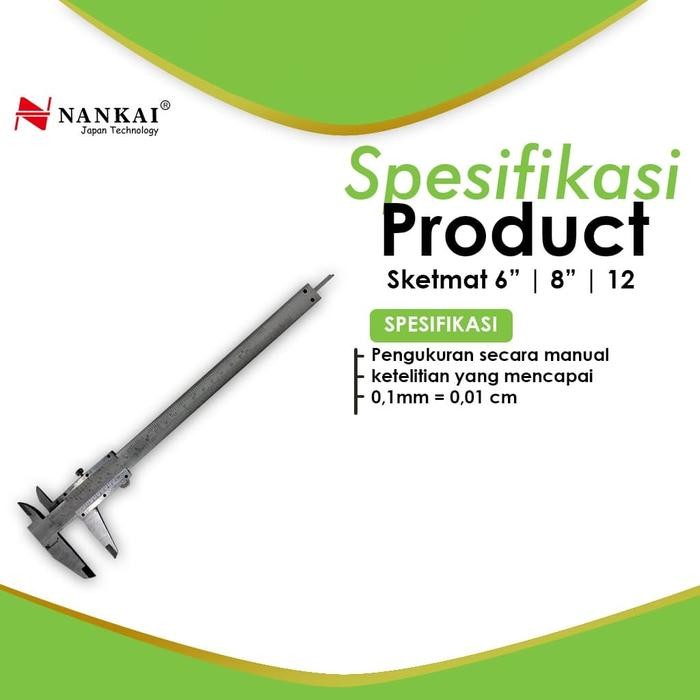 Sigmat / Sketmat / Jangka Sorong Manual 8" Nankai