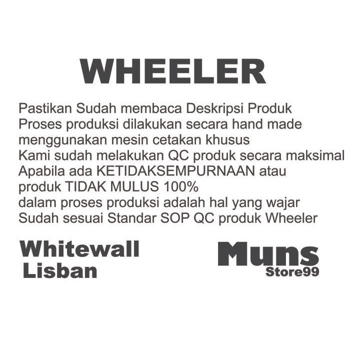 Lis Ban Mobil White Wall Ban Mobil Velg Ring 13 -15 Putih Polos WHEELER Preum