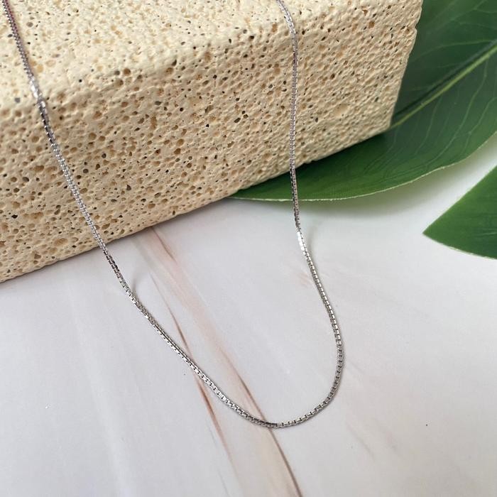 Kalung Rantai Italy Emas Putih UBS 3 Gram Kadar 75% best seller