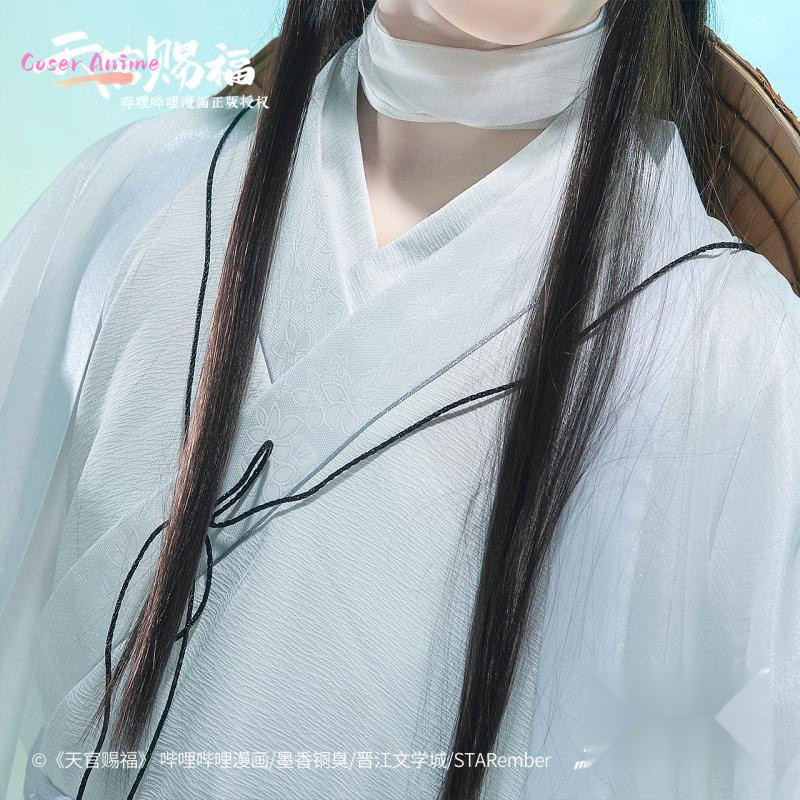 GAME HEAVEN OFFICIAL'S BLESSING WHITE CLOTHES XIE LIAN COSPLAY COSTUME UNIFORM HALLOWEEN PARTY FOR