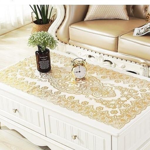 Taplak Meja Premium Taplak Meja Makan Alas Meja Model Mewah Gold