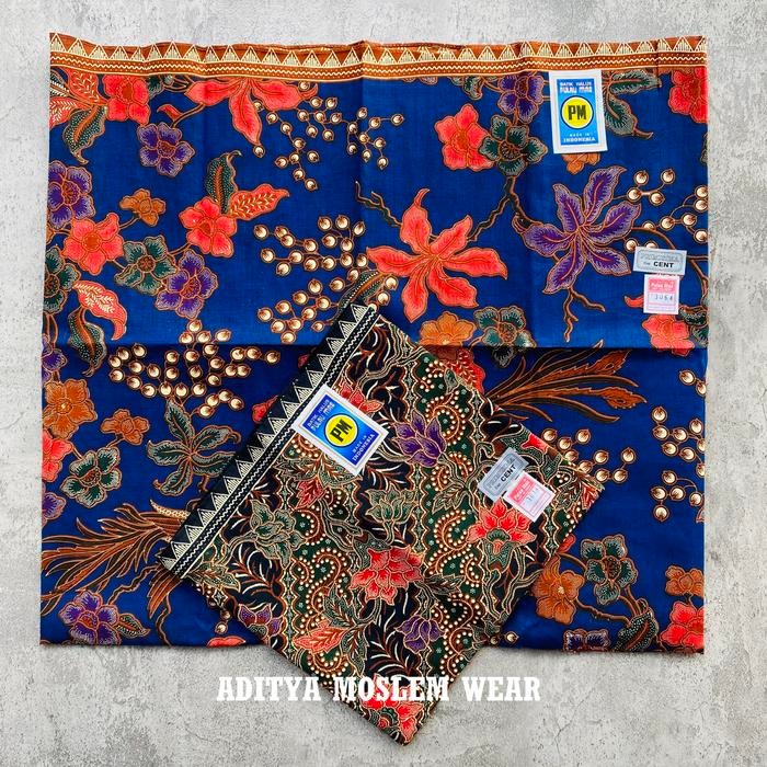 Promo Kain Jarik Batik Pm Pulau Mas Biru Samping Kebat Panjang Tapih Kain Batik Seserahan Katun