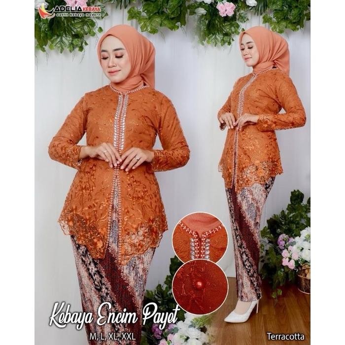 ASLI Kebaya Encim FM Tille Payet Mewah - Zaskia Kebaya - Aurora, Kancing, Brokat, Tunik, Dress,