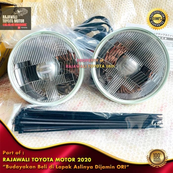 Headlamp Set Hardtop 2F, HJ40 & BJ40 & Suzuki Katana 7" 7inch Lampu Depan Halogen Koito New Original