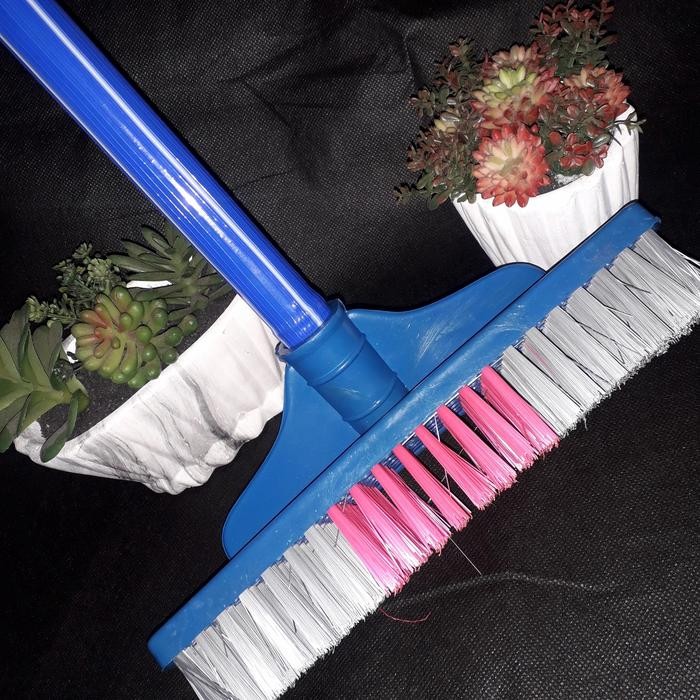Sikat Tangkai Lantai Plastik Dan Nilon Tangkai Panjang 110 Cm Sikat Kamar Mandi Dengan Area Sikat 22