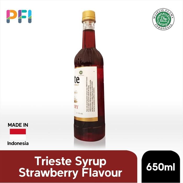 InstanChatYaa- Trieste Syrup Strawberry Flavour 650Ml - Sirup Strawberry