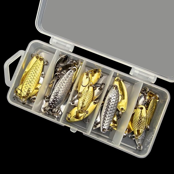 viy1 Kastking Umpan Pancing Bait Metal Spoon 1 Set 29Pcs Untuk Casting Umpan Spoon Sequins