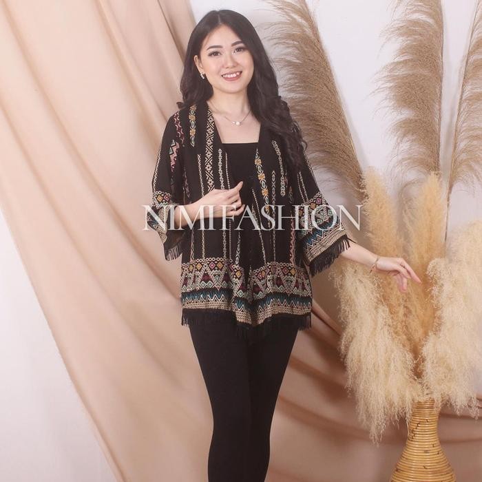 Nimi Cardigan Bohemian Motif Cardigan Etnik Rawis