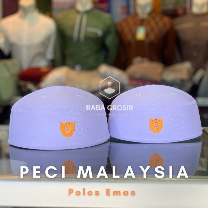 ASLI Peci Malaysia Polos Emas Peci Malaysia Emas READY STOCK