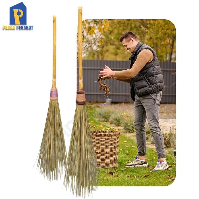 GGYc- Sapu Lidi Aren Sapu Halaman Gagang Panjang