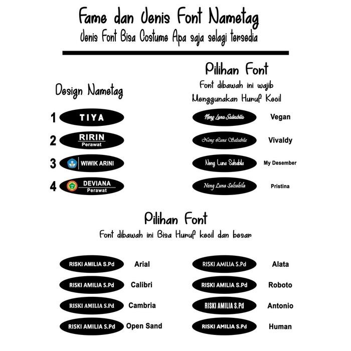 New Nametag/nama dada/name tag oval/papan nama dada oval akrilik+resin+peniti/magnet uk 2,5x8