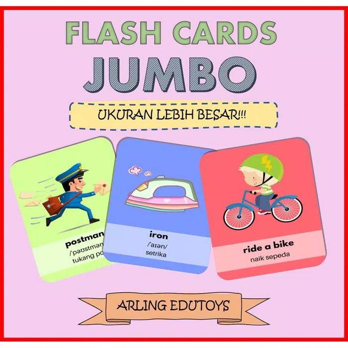 Flashcard Flash Card Mainan Edukasi Jumbo Besar anak edukatif lengkap