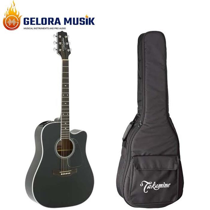 Gitar Akustik Elektrik Takamine Dreadnought GD34CE-BLK