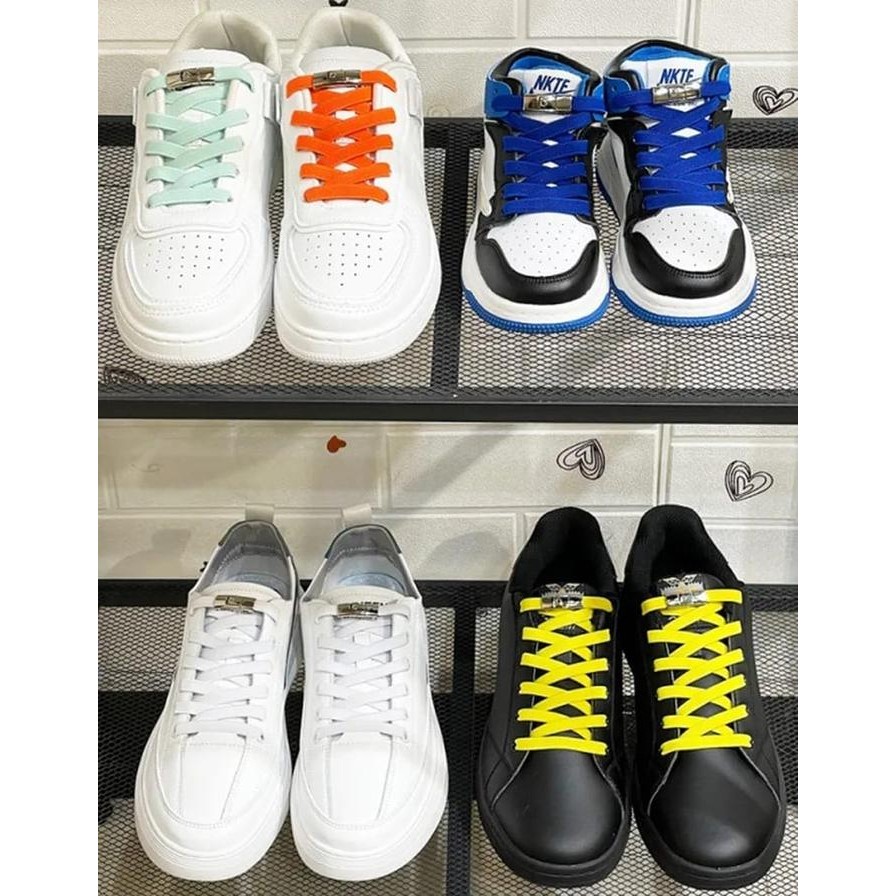 Tali Sepatu Elastis Gepeng Tali Sepatu Praktis Tanpa Ikat Promo 