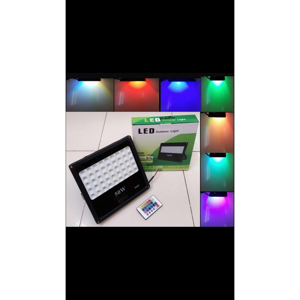 Lampu Sorot Led Warna Warni Rgb 50W Led Sorot Rgb 50 Watt