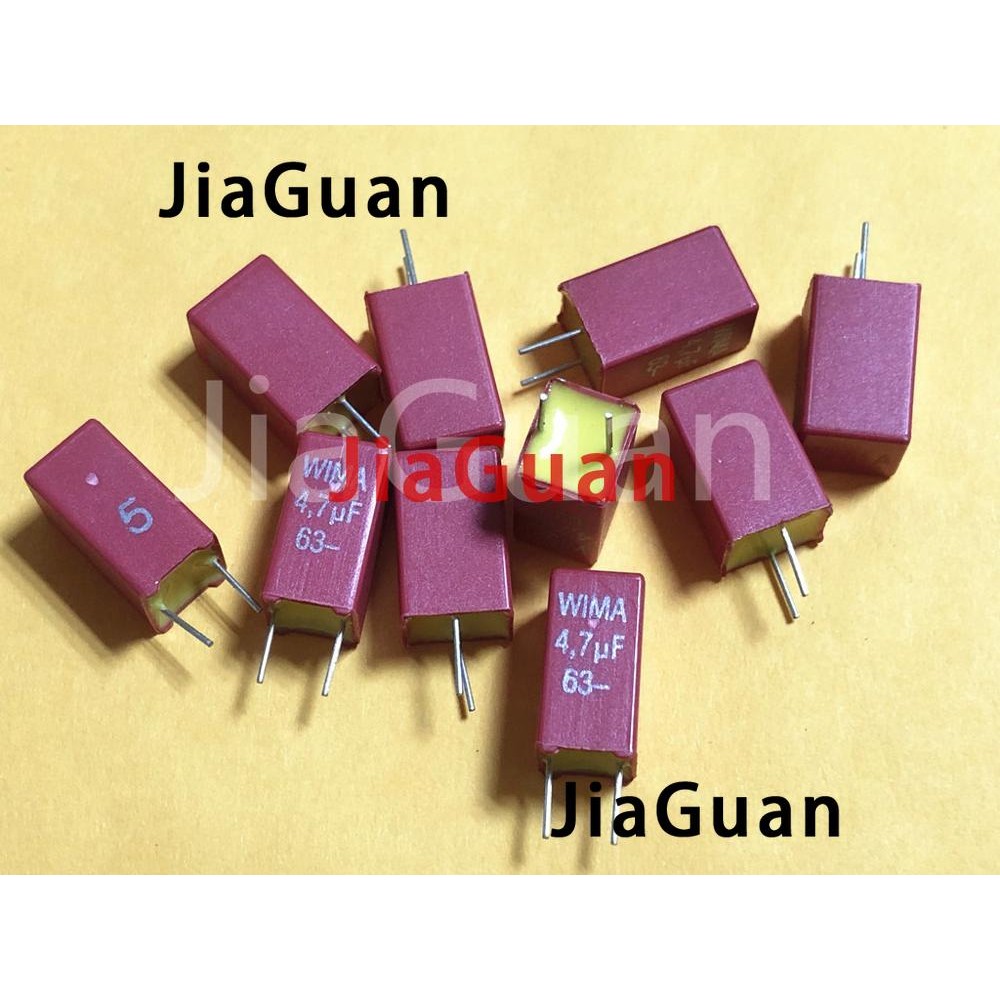 PROMO  10PCS NEW RED WIMA MKS2 4.7UF 63VDC 475/63V PCM5 hot sale 4700nf 4.7u 63v MKS2C044701M00JSSD