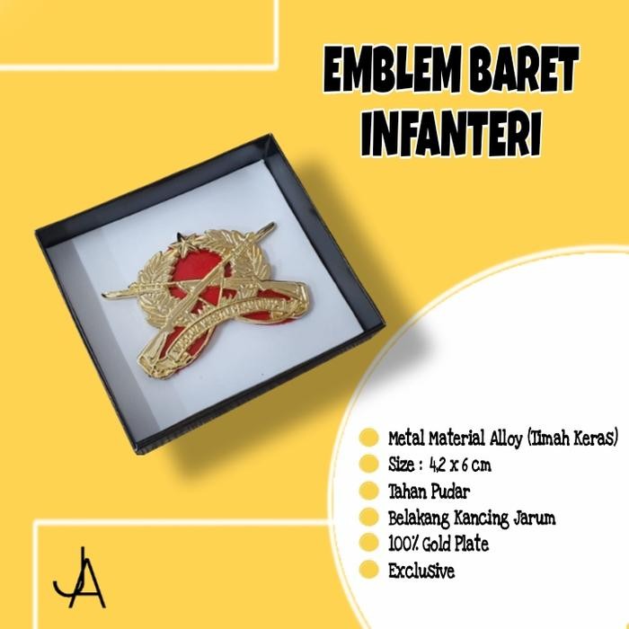 ASLI EMBLEM BARET INFANTERI BREVET BRIVET EXCLUSIVE READY STOCK
