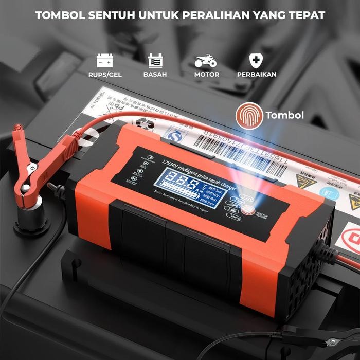 Cas Aki 12V 24V 10A Charger Aki Mobil Dan Motor - 12V24V
