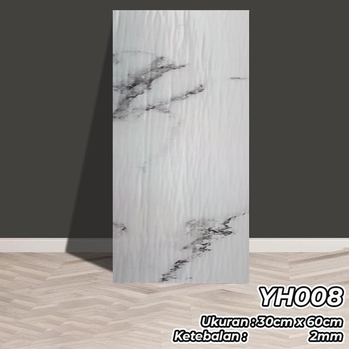 LncrMrt- Paket 10 Lembar Wallpaper Dinding Kamar Foam Pvc Marmer Wallpaper Dinding Ruangan Tamu