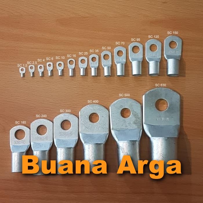 Cable Lug / Skun Kabel SC 500 - Lubang baut 12, 14, 16 Tembaga