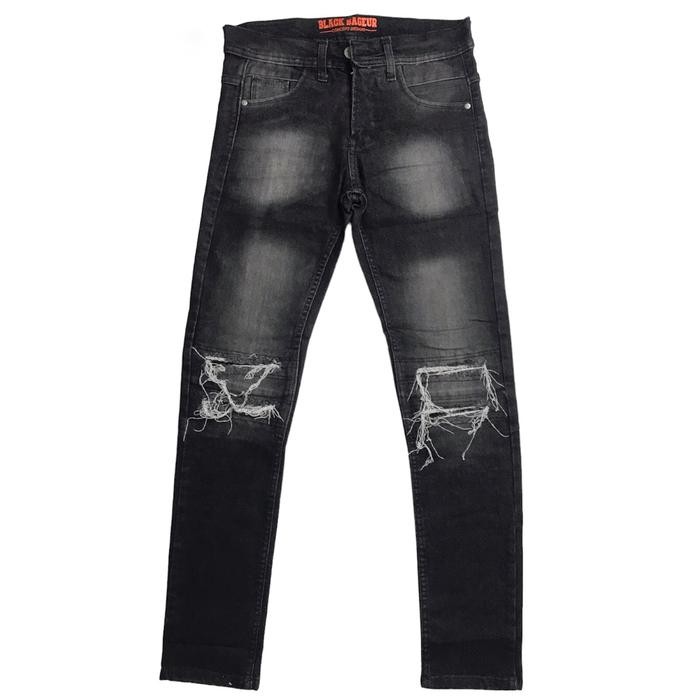 ftxr- Celana Panjang Jeans Black Bageur Slimfit Pria