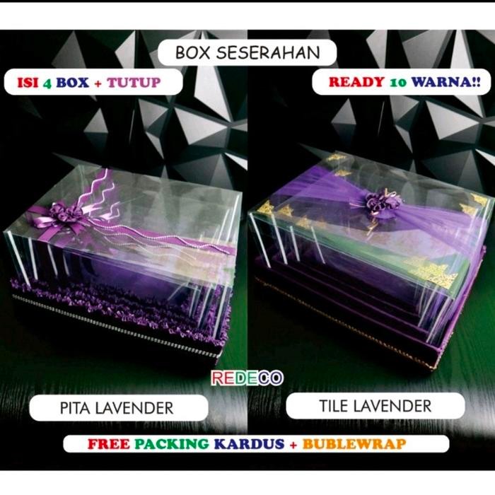kotak parcel seserahan hantaran pernikahan mika set lengkap isi 4 merah foto Bunga Hiasan