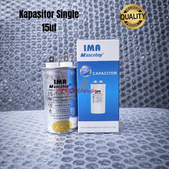 Kapasitor AC 15uf 1/2 PK Panasonic Daikin Sharp Dll IMA Original