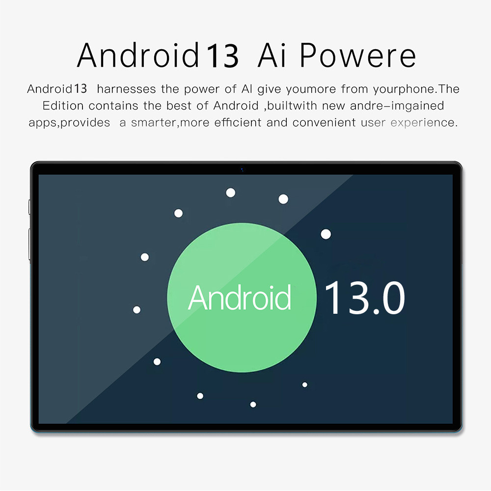 New P60 Pad 10.1 Inch Android 13 Tablets Ten Core 8GB RAM 256GB ROM 4G Network AI Speed-up Tablet PC
