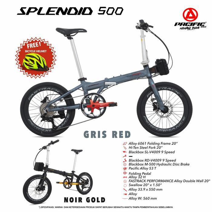 Sepeda Lipat Ukuran 16 / 20 Pacific Splendid 500 Alloy Hidrolik Murah - 16