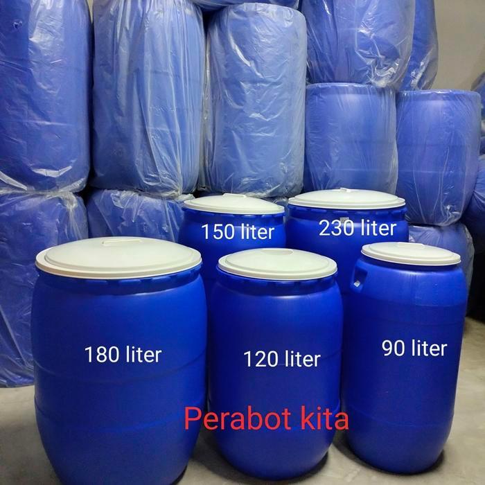 Tong air, gentong air , drum plastik tutup putih
