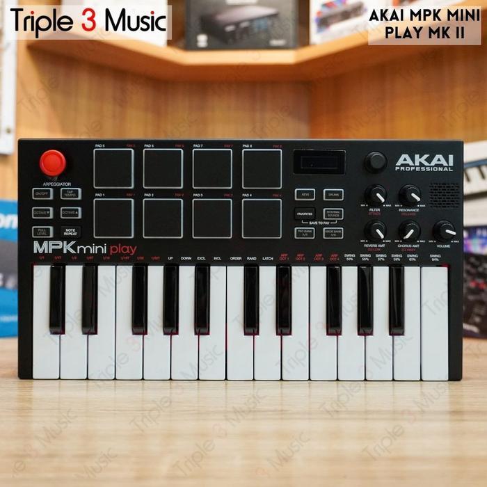 TERBARU AKAI MPK MINI Play Portable Keyboard Midi Controller