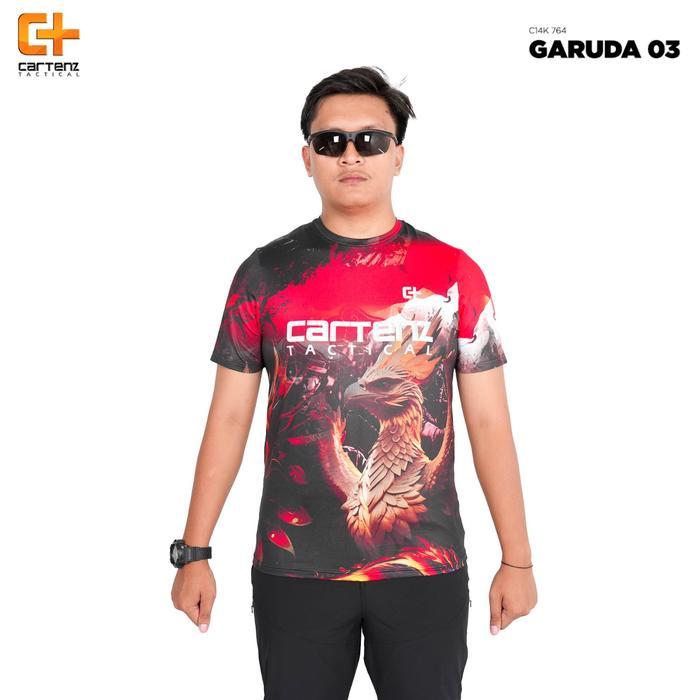 Kaos Jersey Pendek Cartenz Tactical Garuda 03 - MERAH (05), S