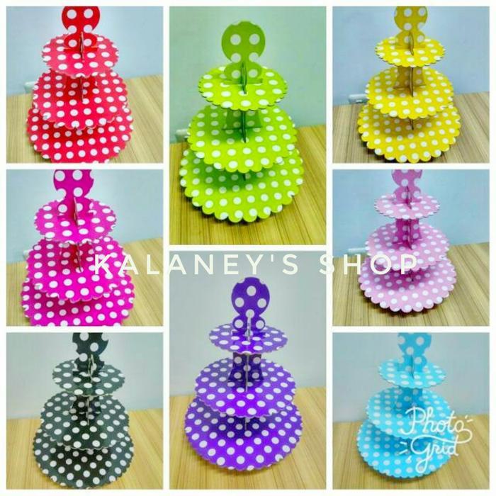 Cupcake Stand, Cupcake Tier, rak cupcake, tempat kue cup cake, 3 susun