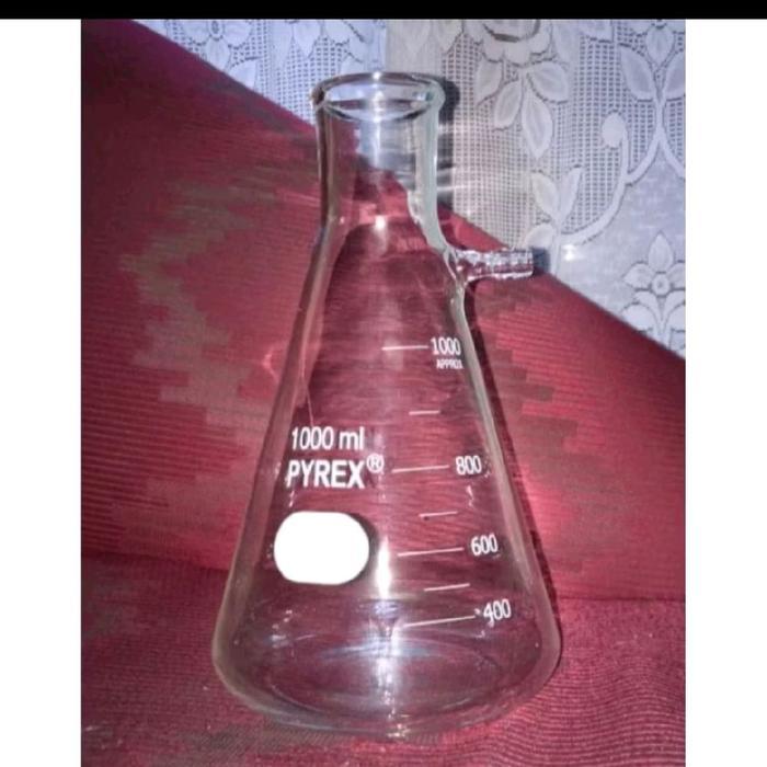 FILTERING FLASK 1000 ML PYREX ERLENMEYER PIPA SAMPING 1000 ML PYREX