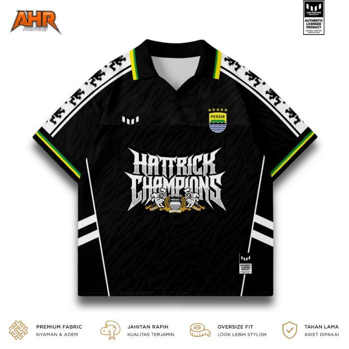 WIN SPORT - Jersey Persib Bandung Oversize Hattrick Champions V2 Full Printing Premium Unisex | Dry-